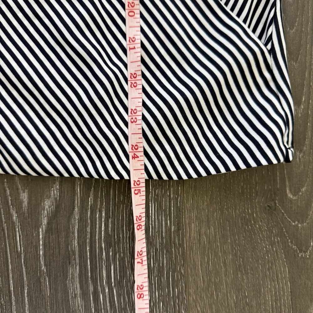 Ann Taylor NWT Striped Long Sleeve Faux Wrap Blouse Top Large Preppy Office - Picture 10 of 11